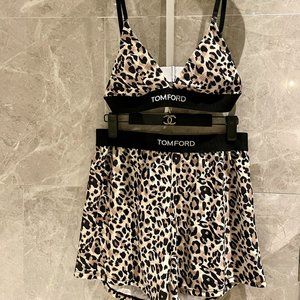 TOM FORD leopard print one-piece swimsuit